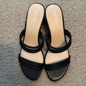 Reaction Kenneth Cole Avi Strappy Heel Size 10 Color Black Gold